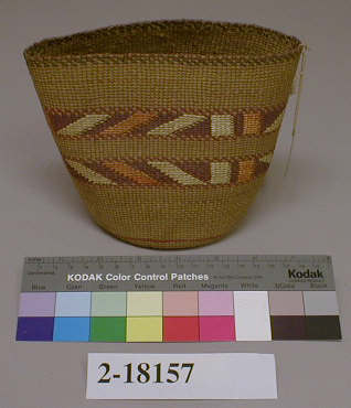 Hearst Museum object titled Basket, accession number 2-18157, described as Twined.