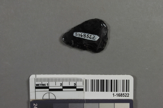 Hearst Museum object titled Point, accession number 1-168522, described as Obsidian.