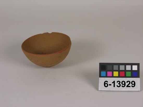 Hearst Museum object titled Bowl, accession number 6-13929, described as pottery bowl; diameter 11- height 5 cm