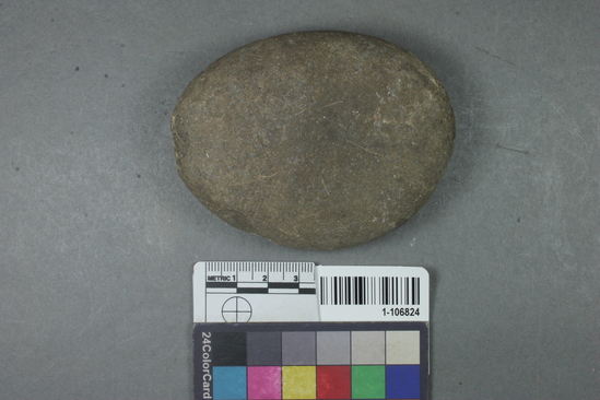 Hearst Museum object titled Hammerstone, accession number 1-106824, described as Hammerstone