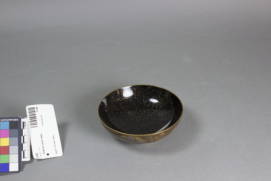 Hearst Museum object 1 of 4 titled Bowl, accession number 9-189, described as Bowl, Gold Lacquer