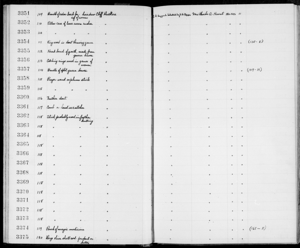 Documentation associated with Hearst Museum object titled Leaves, accession number 2-3357, described as Bundle of split yucca leaves.