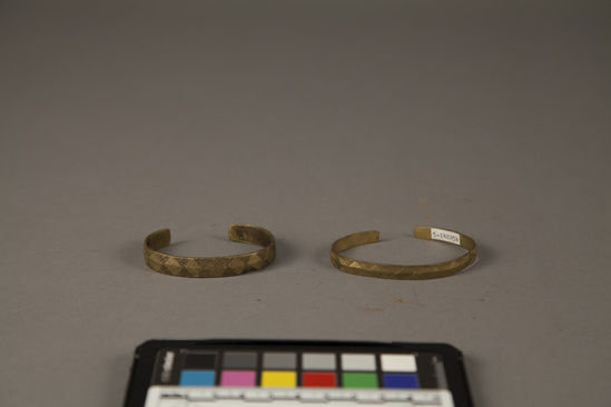 Hearst Museum object titled Bracelets, accession number 5-14225a,b, no description available.