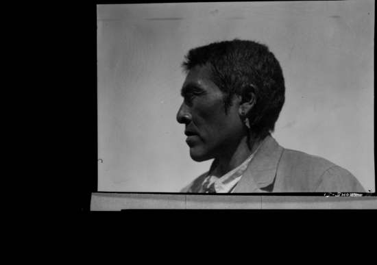 Hearst Museum object titled Black-and-white negative, accession number 15-5401, described as Ishi, profile