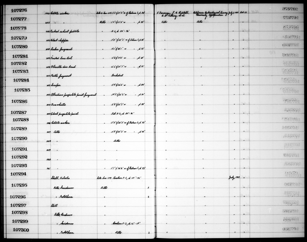 Documentation associated with Hearst Museum object titled Worked bone, accession number 1-107281, described as Pointed bone