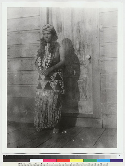 Hearst Museum object titled Black-and-white negative, accession number 15-2915, described as Indian girl at island