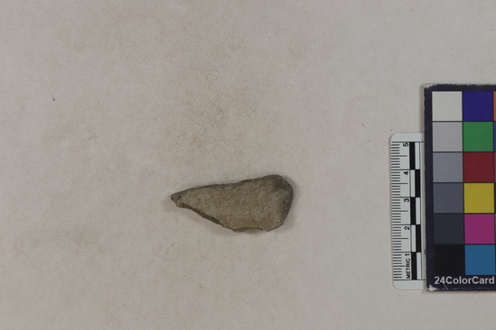 Hearst Museum object 54 of 183 titled Potsherd, accession number 16-8192, described as Potsherd: bodys Section of Manta on beach currently inhabited. Numbers  8111 to 8194 are sherds picked up on beach at low tide.