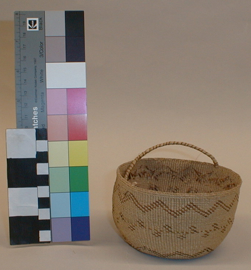 Hearst Museum object titled Basket, accession number 2-13238, described as Simple design, finely twined.