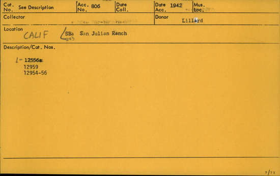 Documentation associated with Hearst Museum object titled Number not used, accession number L-12556, described as Baby cradle basket.