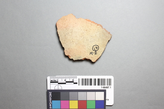 Hearst Museum object titled Potsherd, accession number 1-66497.1, described as Topoc Buff.