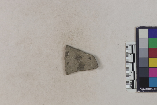 Hearst Museum object 84 of 183 titled Potsherd, accession number 16-8192, described as Potsherd: bodys Section of Manta on beach currently inhabited. Numbers  8111 to 8194 are sherds picked up on beach at low tide.