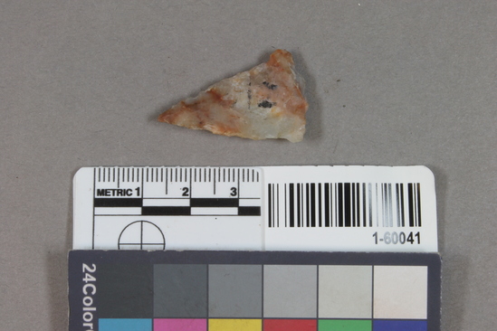 Hearst Museum object titled Projectile point, accession number 1-60041, described as chert arrowpoint