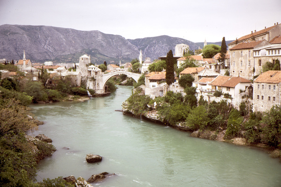 Hearst Museum object titled Color slide, accession number 25-20298, described as 35mm color transparency slide: Yugoslavia: Mostar.