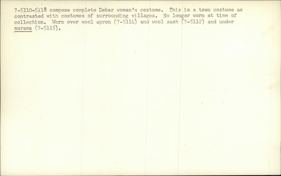 Documentation associated with Hearst Museum object titled Slip, accession number 7-5110, described as Woman’s linen slip (Kosula-Macedonian term); openwork around bodice and hem; 34 1/2 inches long, excluding straps