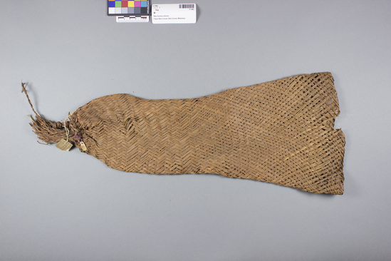 Hearst Museum object titled Bag, accession number 11-962, described as Basketry bag for sago making.