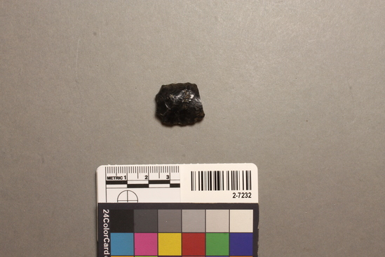 Hearst Museum object titled Projectile point, accession number 2-7232, described as Obsidian arrow point.