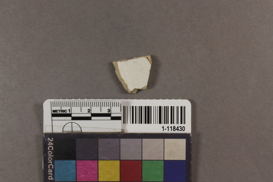 Hearst Museum object titled China fragment, accession number 1-118430, described as China fragments-white.