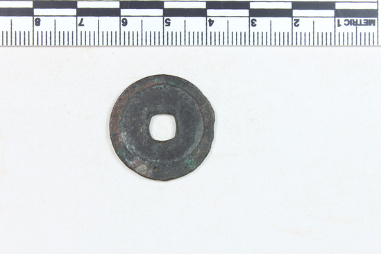 Hearst Museum object 4 of 4 titled Coin, accession number 9-390, described as Jofu Genpo coin