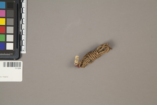 Hearst Museum object 2 of 2 titled Cord, accession number 11-1224, described as Small bundle of cord, “marna”, made form fiber obtained from a reed.