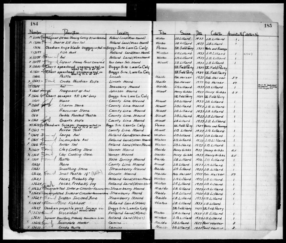 Documentation associated with Hearst Museum object titled Charmstone, accession number L-13608, described as Charmstone