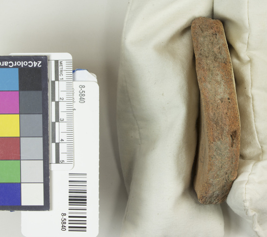 Hearst Museum object 2 of 6 titled Tile fragment, accession number 8-5840, described as Piece of tile from the Forum