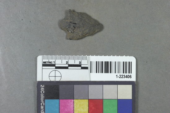 Hearst Museum object titled Projectile point, accession number 1-223406, described as Basalt point