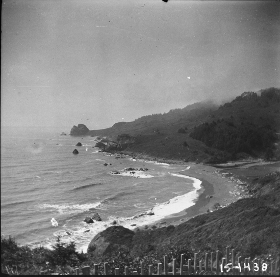 Hearst Museum object titled Black-and-white negative, accession number 15-1438, described as Northernmost ranch sites-also mouth of Wilson Creek