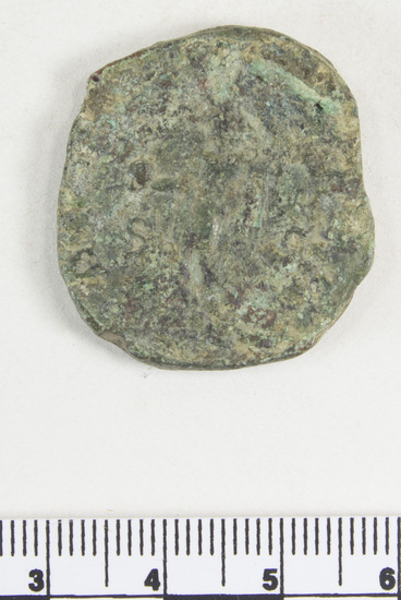 Hearst Museum object 3 of 8 titled Coin: æ sestertius, accession number 8-6249, described as Coin: AE; PHILIPPUS II - 19.10 grms. Sestertius Obverse: M IVL PHILLIPVS CAES - bust facing right, draped. Reverse: PRINCIPI IVVENT,SC - Philip II stg l. holding globe in outstretched r. hand, long scepter in l.