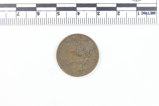 Hearst Museum object titled Coin, accession number 7-3878, no description available.