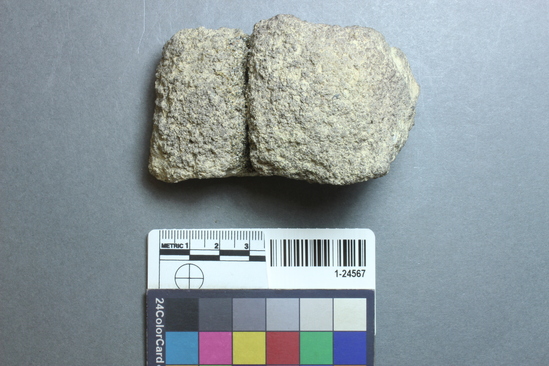 Hearst Museum object titled Mortar, accession number 1-24567, described as sandstone mortar fragments