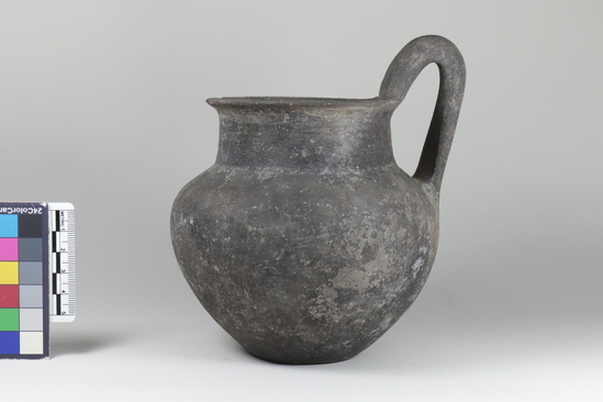 Hearst Museum object titled Jug, accession number 8-1973, described as Early black jug