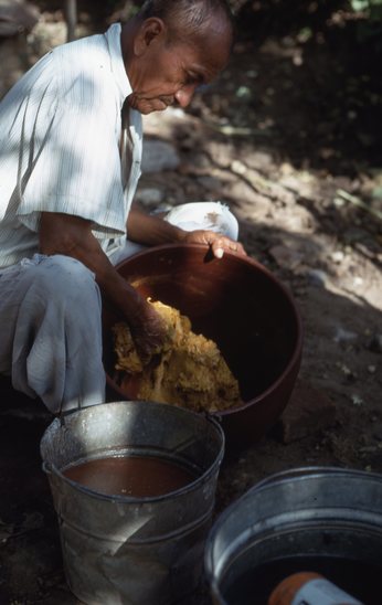 Hearst Museum object titled Color slide, accession number 25-17897, described as Aje processing