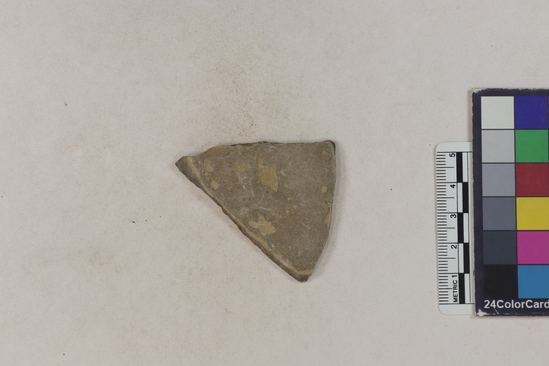 Hearst Museum object 176 of 183 titled Potsherd, accession number 16-8192, described as Potsherd: bodys Section of Manta on beach currently inhabited. Numbers  8111 to 8194 are sherds picked up on beach at low tide.