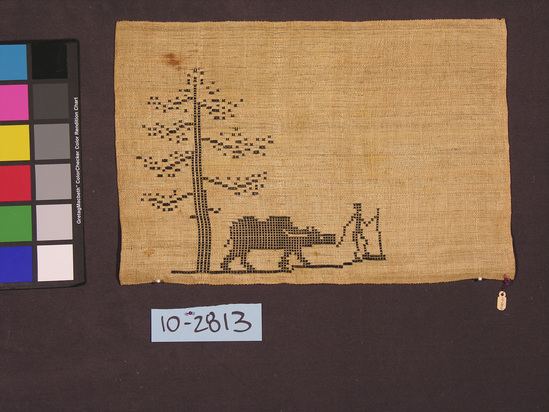 Hearst Museum object titled Placemat, accession number 10-2813, described as Placemat; abaca; 46 centimeters by 30.5 centimeters