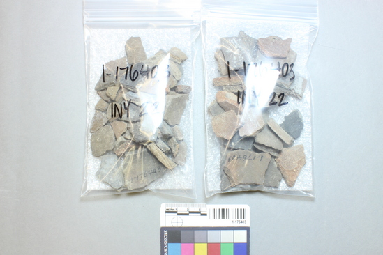 Hearst Museum object titled Potsherds, accession number 1-176403, described as Pottery body sherds.