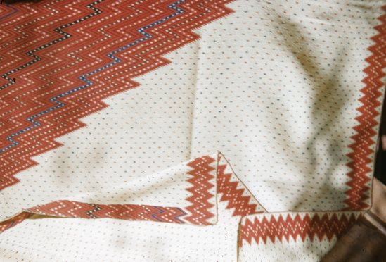 Hearst Museum object titled Color slide, accession number 25-18597, described as Red on white, flecked backgr.