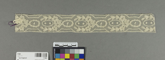 Hearst Museum object titled Lace fragment, accession number 7-7005, described as Tatting strip