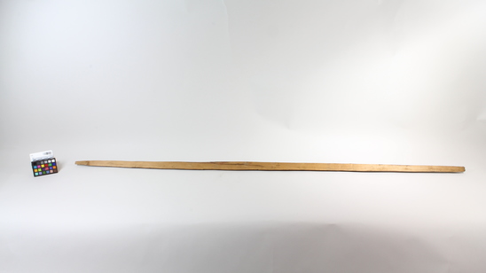 Hearst Museum object titled Bow, accession number 2-9195, described as wood, unfinished; section: semi-circular.