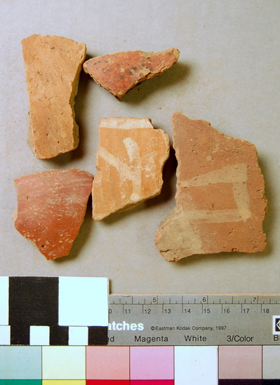 Hearst Museum object 19 of 48 titled Potsherd, accession number 5-1004, described as Potsherds