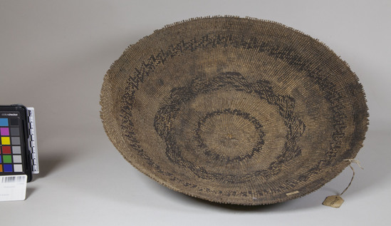 Hearst Museum object 2 of 3 titled Tray, accession number 1-70902, described as Twined, tray.