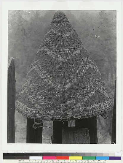 Hearst Museum object titled Black-and-white negative, accession number 15-3137, described as Burden basket