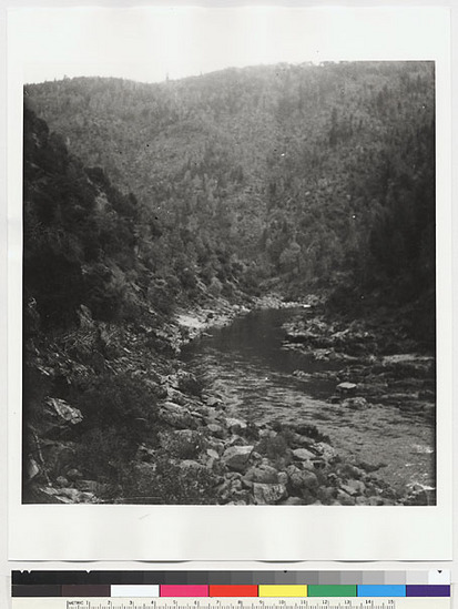 Hearst Museum object titled Black-and-white negative, accession number 15-5554, described as Middle fork of Tuolumne River