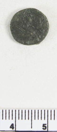 Hearst Museum object 3 of 8 titled Coin: æ, accession number 8-6337, described as Coin: Æ; Valerian - 1.40 grms.