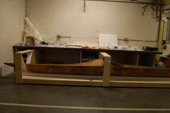 Hearst Museum object 11 of 11 titled Kayak, accession number 2-6349, described as Kayak.  Distribution  of this style of kayak: from Point Barrrow south to Kotzebue Sound.  Point Barrow attributed; refer Adney and Chapelle:  The Bark Canoes and Skin Boats of North America; Smithsonian Institution 1964, figures 187-190.  Identified by John D. Heath (1965) as Kotzebue Sound type.  one-hatch; wood frame covered with skin.