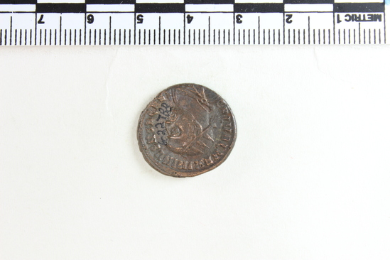 Hearst Museum object 4 of 6 titled Coin: æ, accession number 6-22788, described as Copper coin.