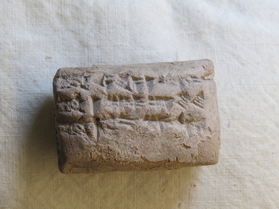 Hearst Museum object 55 of 105 titled Cuneiform tablet, accession number 9-3052, described as Mesopotamian cuneiform tablet