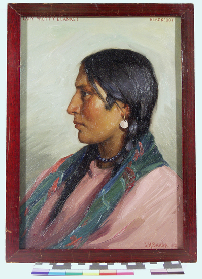 Hearst Museum object titled Painting, accession number 17-202, described as Lady Pretty Blanket