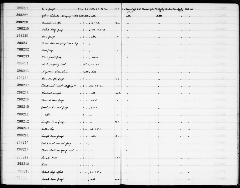 Documentation associated with Hearst Museum object titled Worked bone, accession number 1-208248, described as Bone