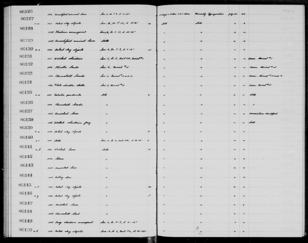 Documentation associated with Hearst Museum object titled Flake, accession number 1-86131, described as Worked obsidian