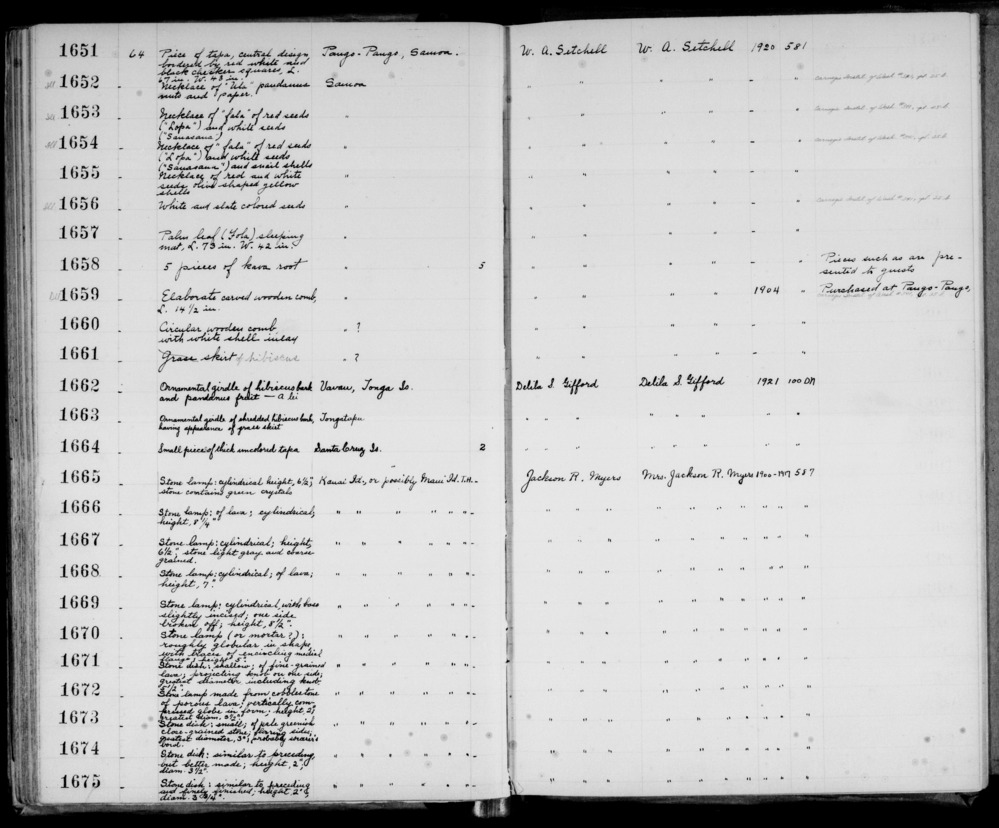 Documentation associated with Hearst Museum object titled Necklace of, accession number 11-1652, described as Necklace of “Ula” paudanus nuts and paper.